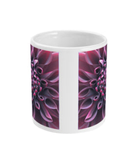 "Even in Darkness there is still light" Purple Dahlia Double Flower Mug - Nature of Flowers