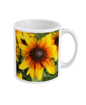 "Bursting with colour" Yellow Double Flower Mug - Nature of Flowers