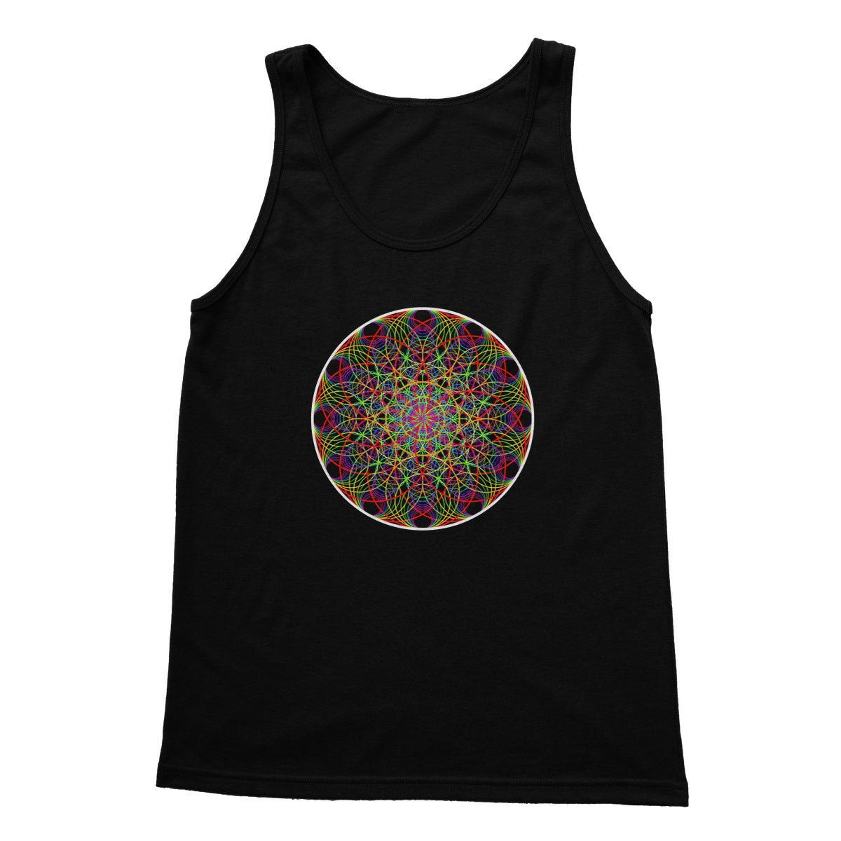 Twelve Sound Waves in a Circle Softstyle Tank Top - Nature of Flowers