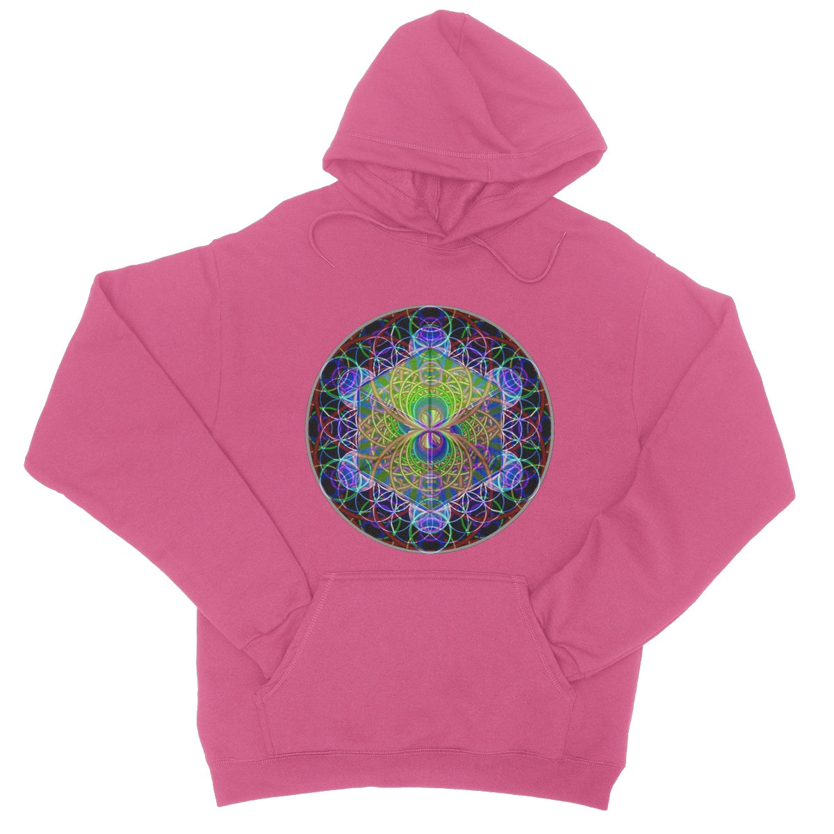 The Platonic Solid Cube  College Hoodie