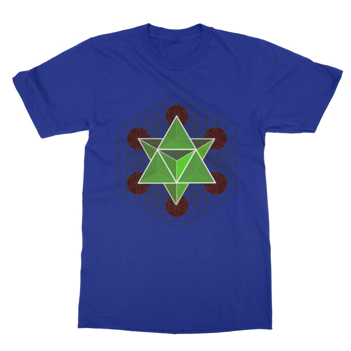 Merkaba Star Tetrahedron Softstyle T-Shirt - Nature of Flowers