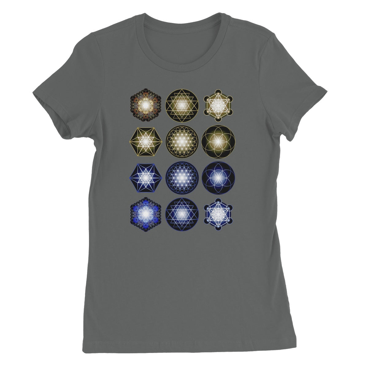 Sacred Geometry in Gold and Blue Women's Favourite T-Shirt