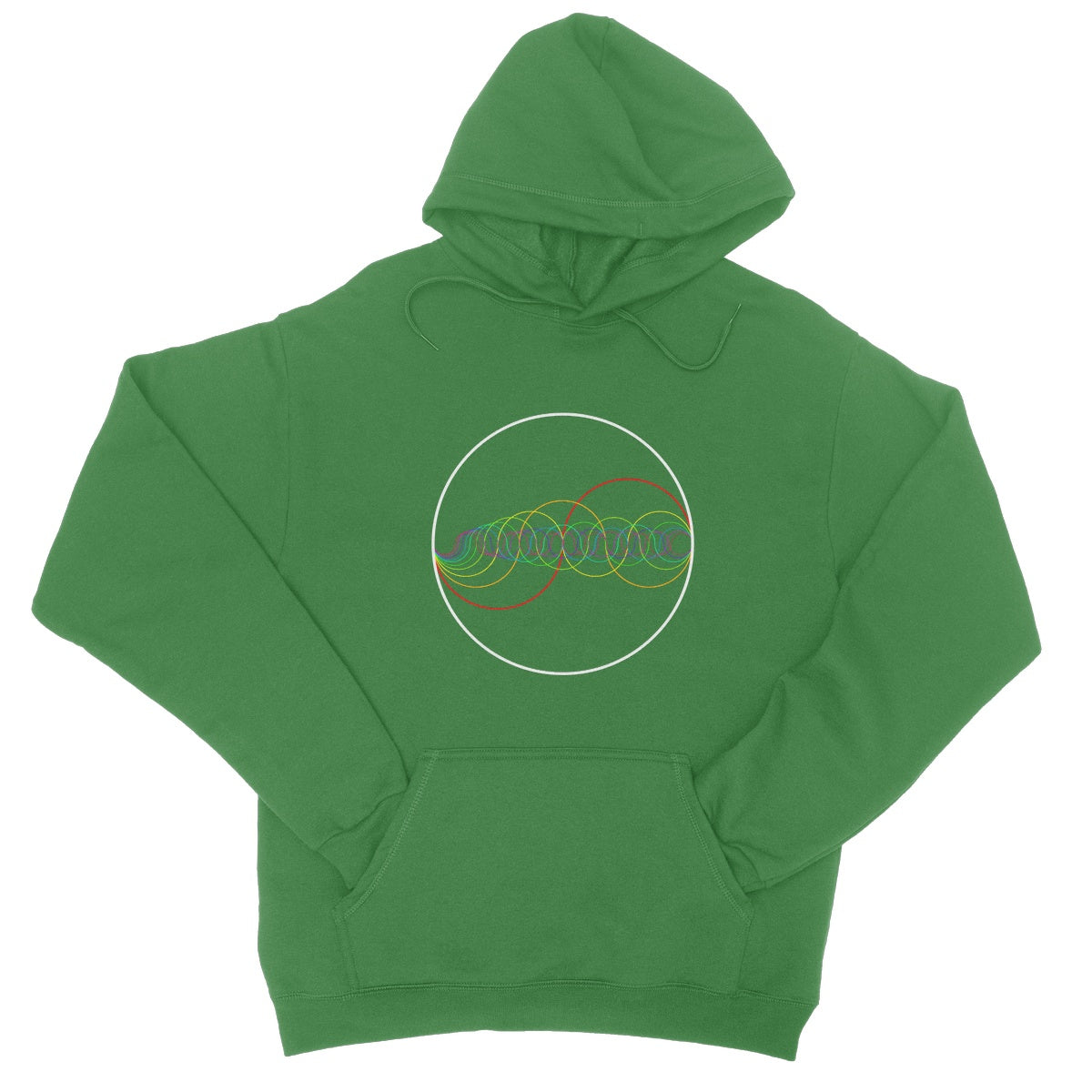 Rainbow-Coloured Waves in Circle  College Hoodie - Nature of Flowers