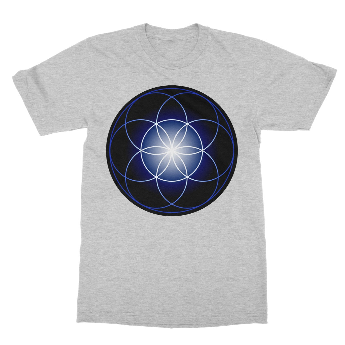Seed of Life in Blue T-Shirt - Nature of Flowers