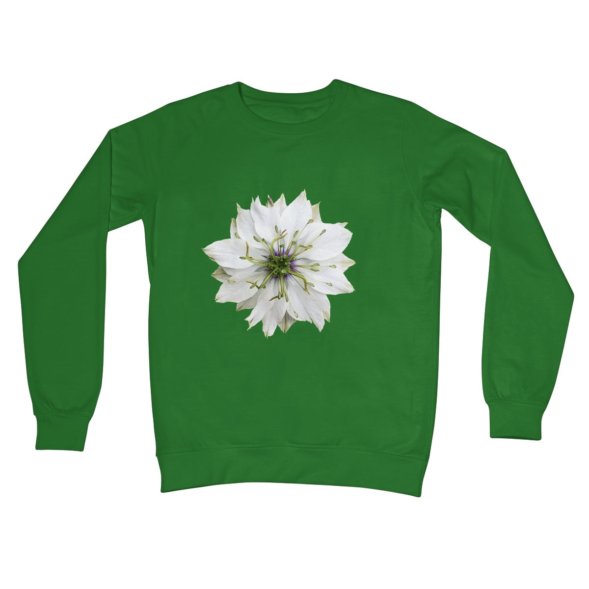 White Flower 'Nigella Love in the Mist' Crew Neck Sweatshirt