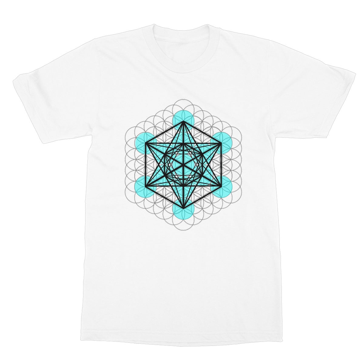 Fruit of Life, Metatron’s Cube Softstyle T-Shirt - Nature of Flowers