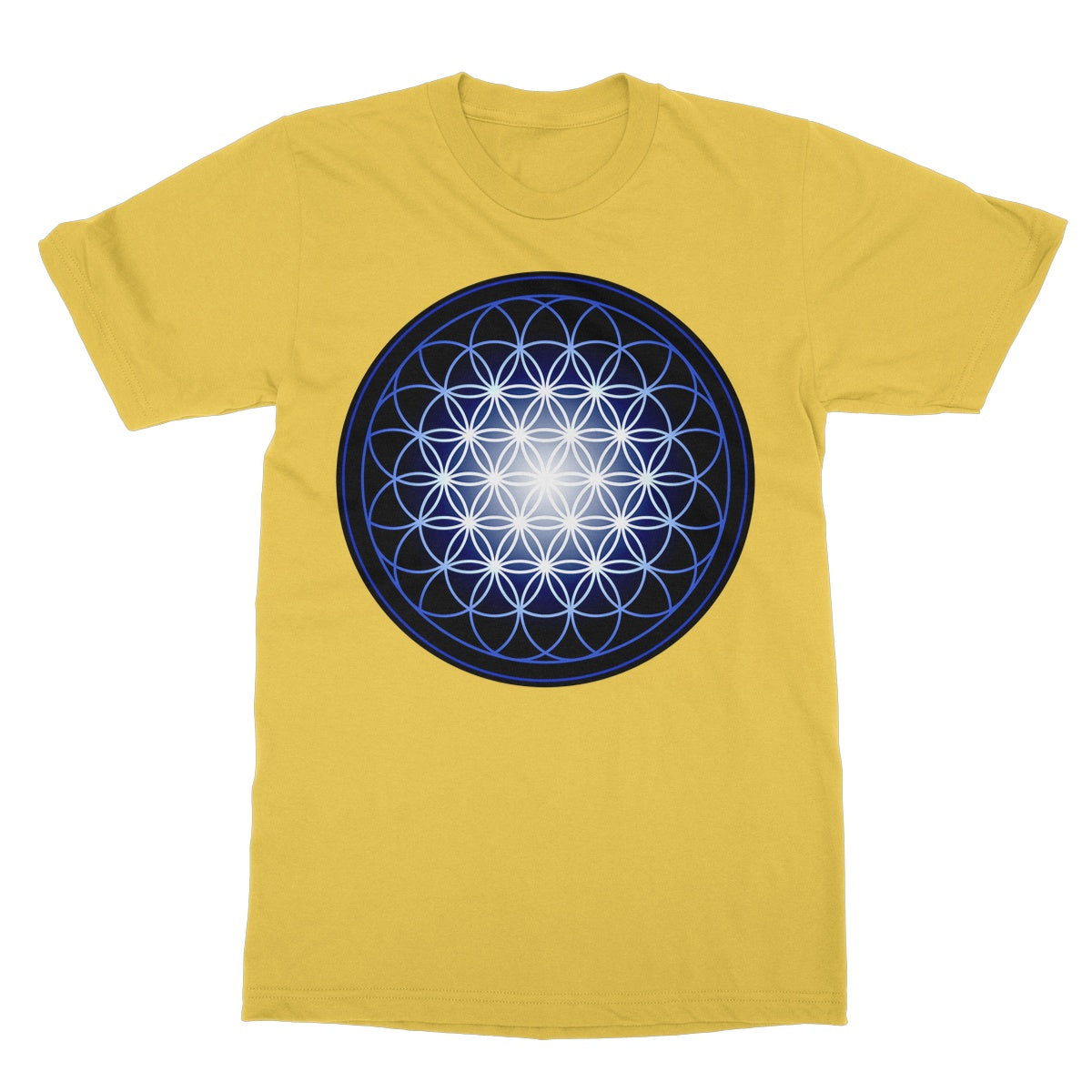 Flower of Life in Blue T-Shirt - Nature of Flowers