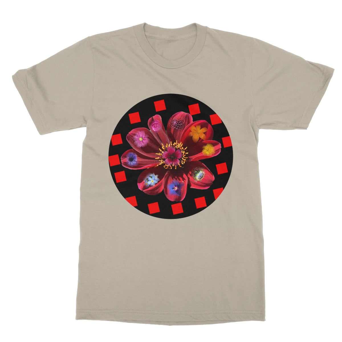 Neo's Red Rainbow Flower Softstyle T-Shirt