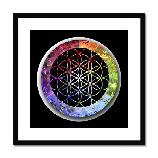Flower of Life Rainbow Print Framed & Mounted Print - Nature of Flowers