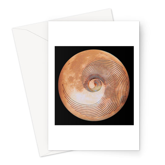 Fibonacci Moon Print Greeting Card - Nature of Flowers