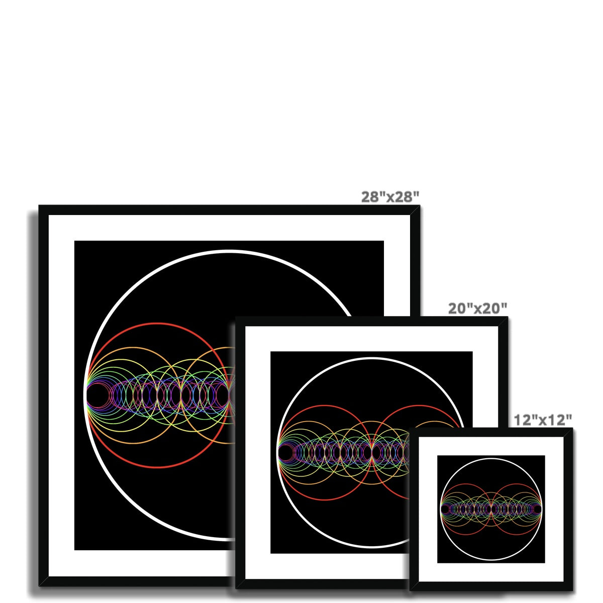 Complete Sound Waves in a Circle Framed & Mounted Print