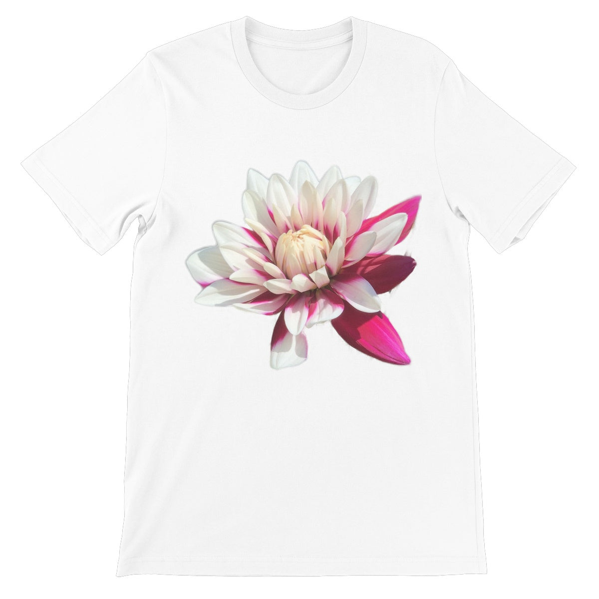 Pink Dahlia  Unisex Short Sleeve T-Shirt - Nature of Flowers