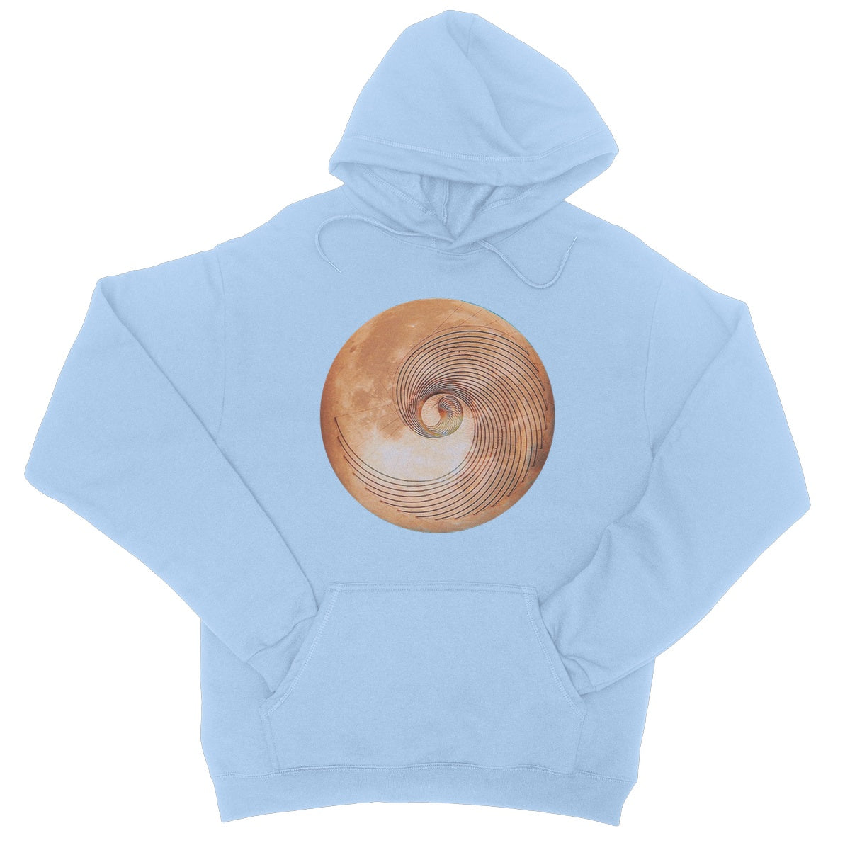 Fibonacci Moon College Hoodie - Nature of Flowers