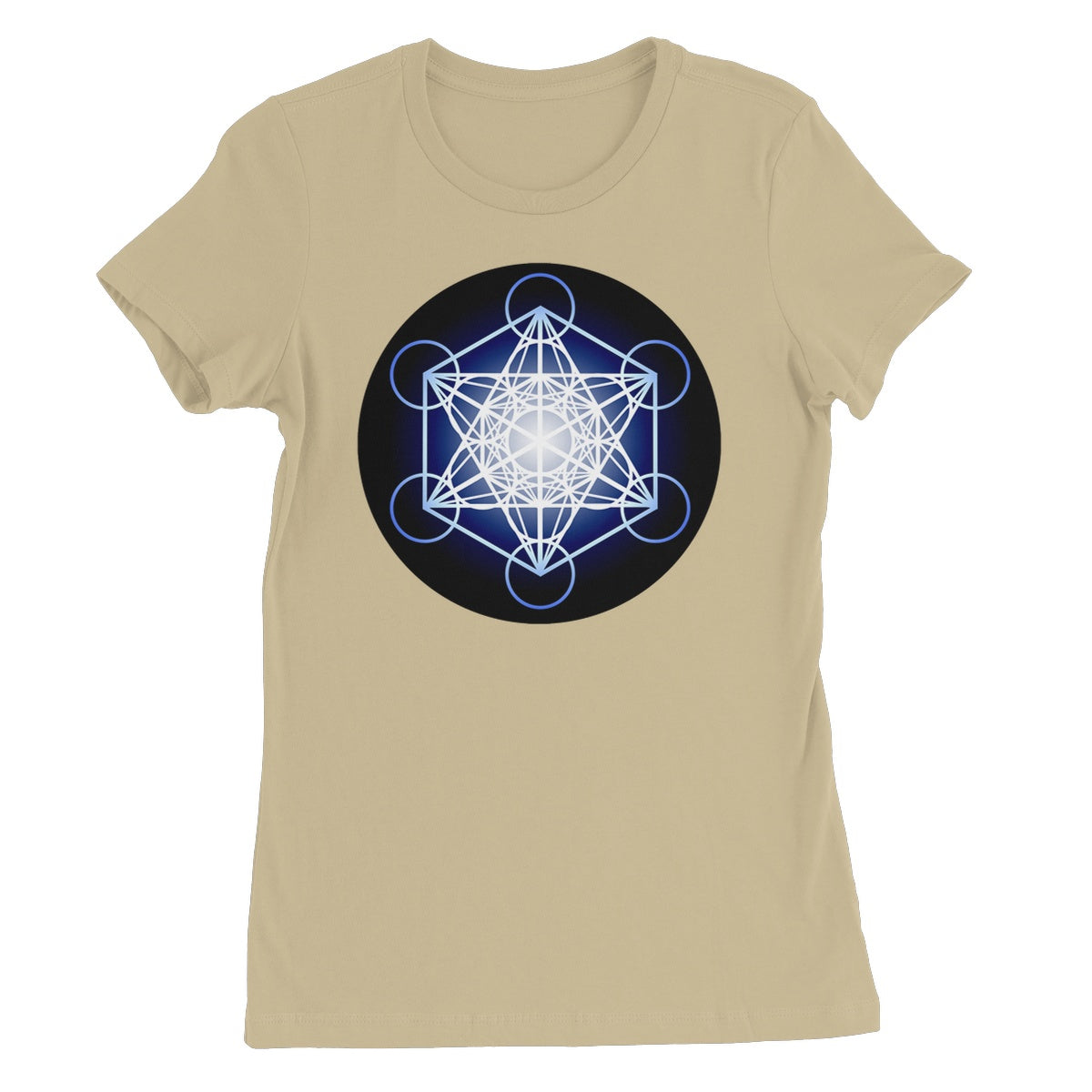 Metatron's Cube in Blue Women's T-Shirt - Nature of Flowers