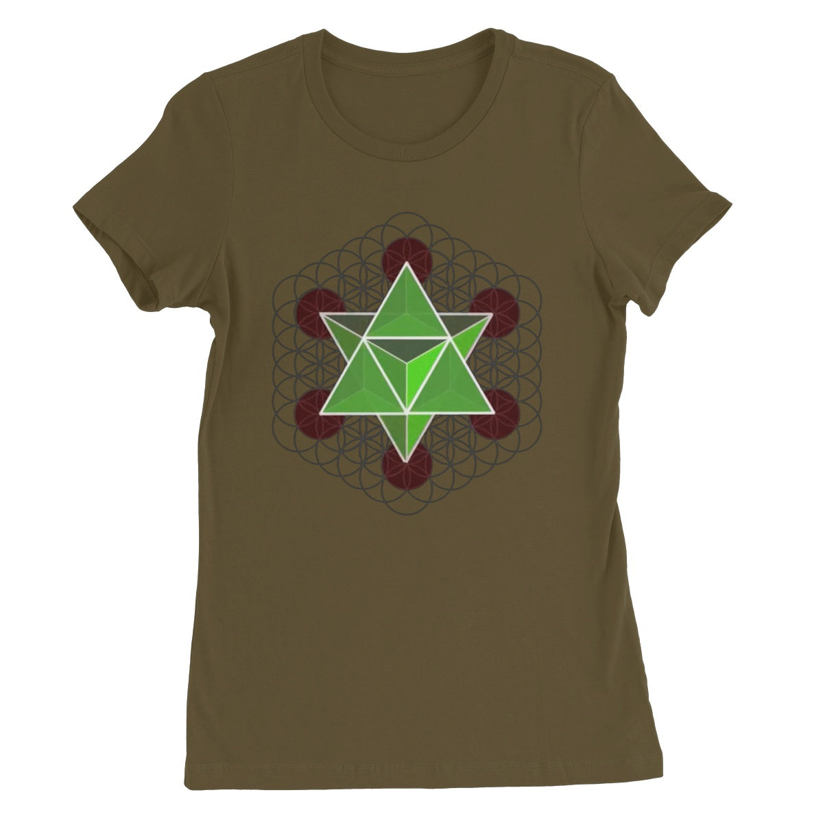 Merkaba Star Tetrahedron Women's Favourite T-Shirt - Nature of Flowers