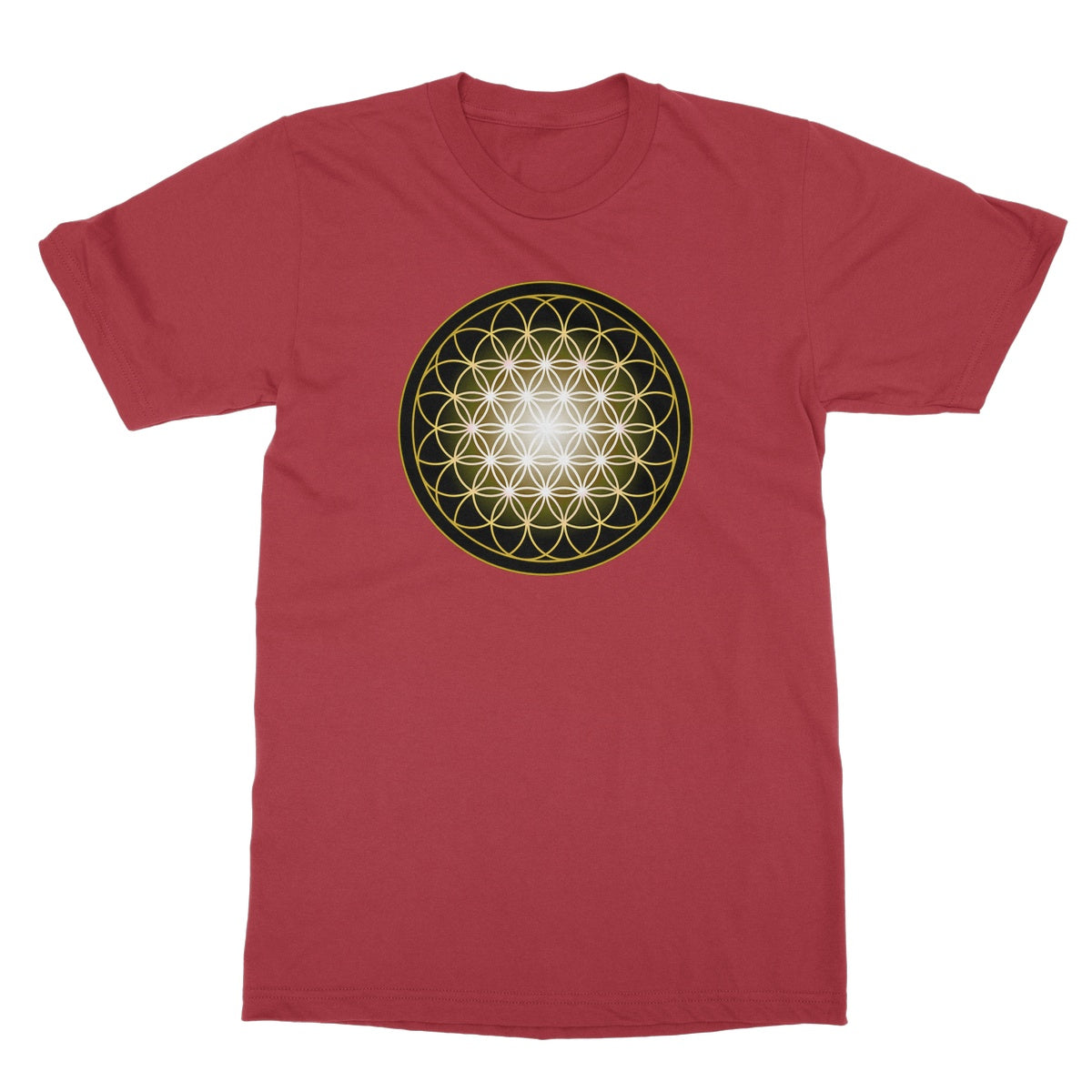 Flower of Life in Gold T-Shirt - Nature of Flowers