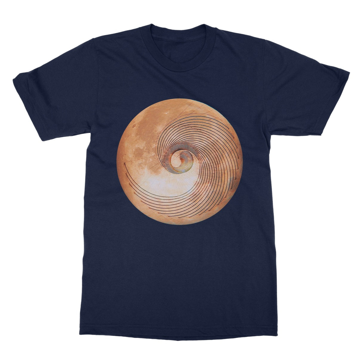 Fibonacci Moon Softstyle T-Shirt - Nature of Flowers