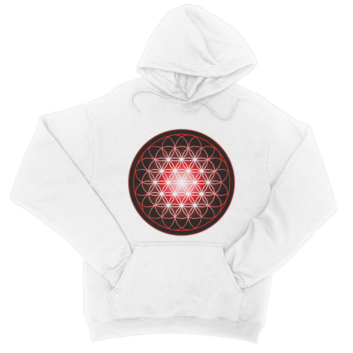Flower of Life in Red College Hoodie