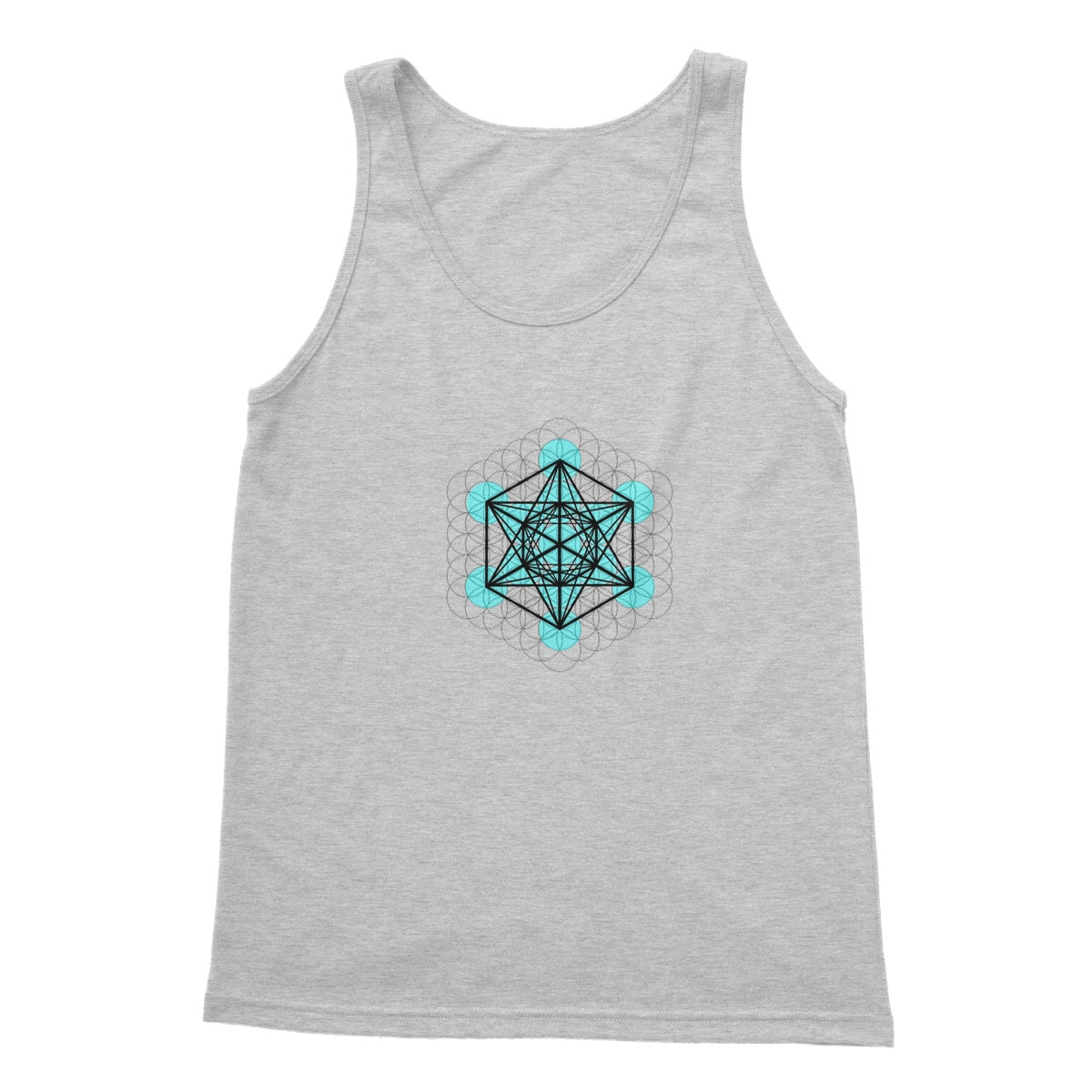 Fruit of Life, Metatron’s Cube Softstyle Tank Top - Nature of Flowers