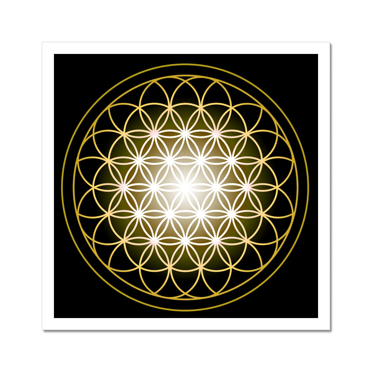 Flower of Life in Gold Print C-Type Print