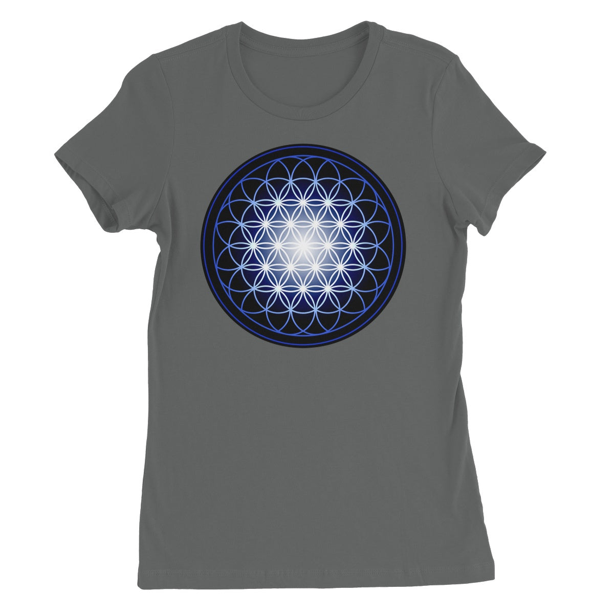 Flower of Life in Blue Women's T-Shirt - Nature of Flowers