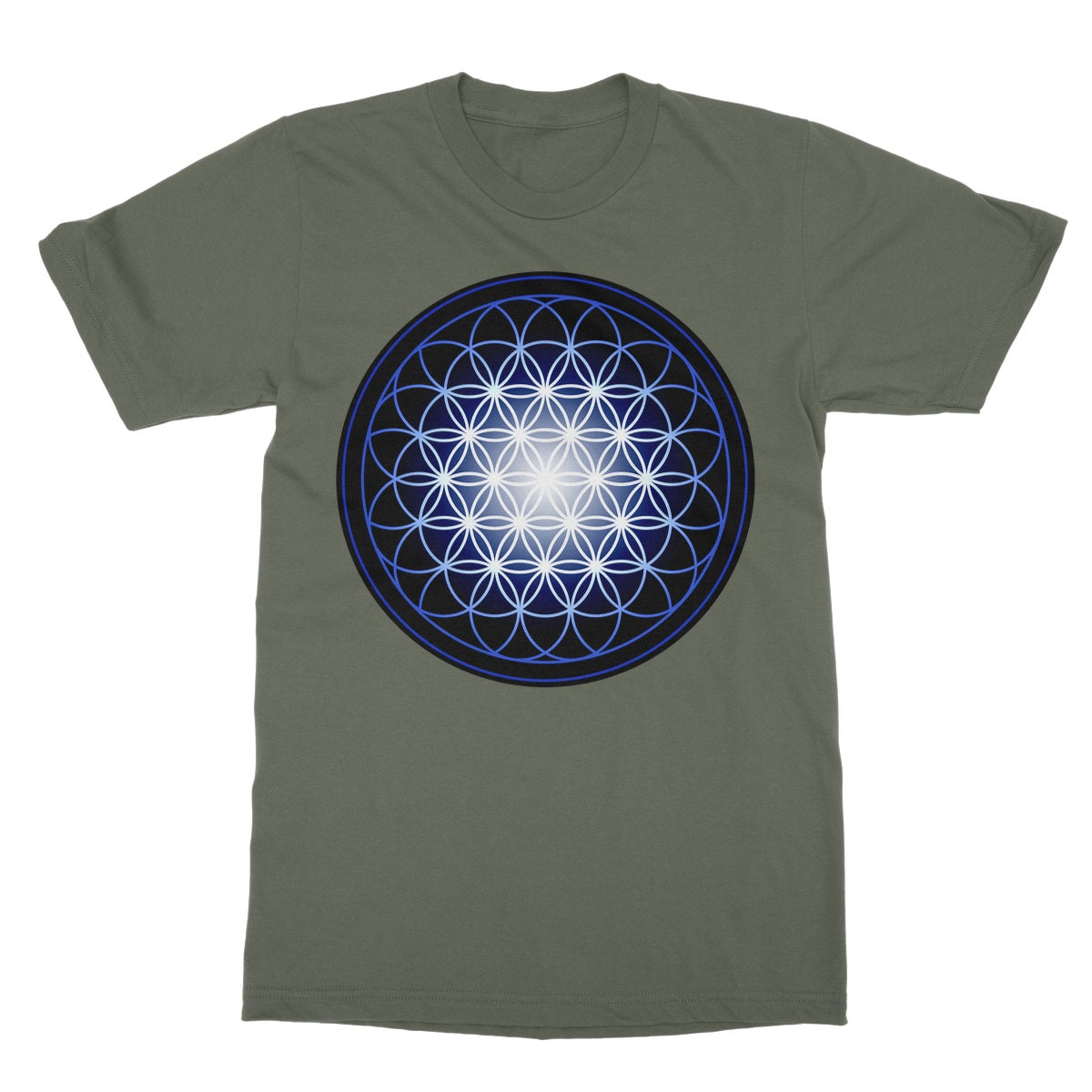 Flower of Life in Blue T-Shirt - Nature of Flowers