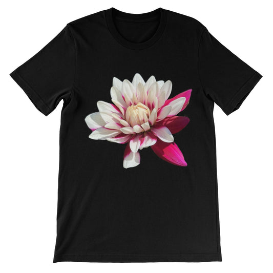 Pink Dahlia  Unisex Short Sleeve T-Shirt - Nature of Flowers