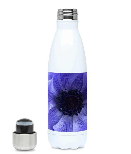 "Catching the blue wave" Blue Flower 500ml Water Bottle - Nature of Flowers