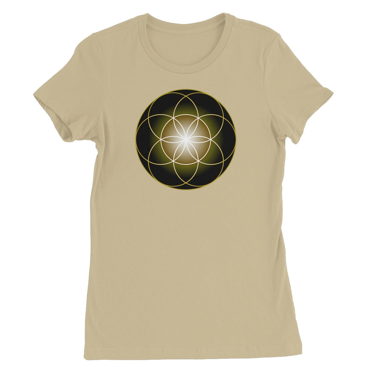 Seed of Life in Gold Women's Favourite T-Shirt - Nature of Flowers