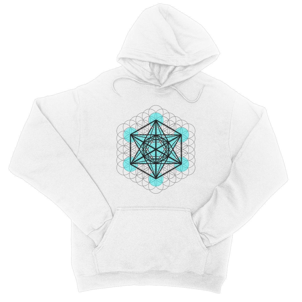 Fruit of Life, Metatron’s Cube College Hoodie - Nature of Flowers