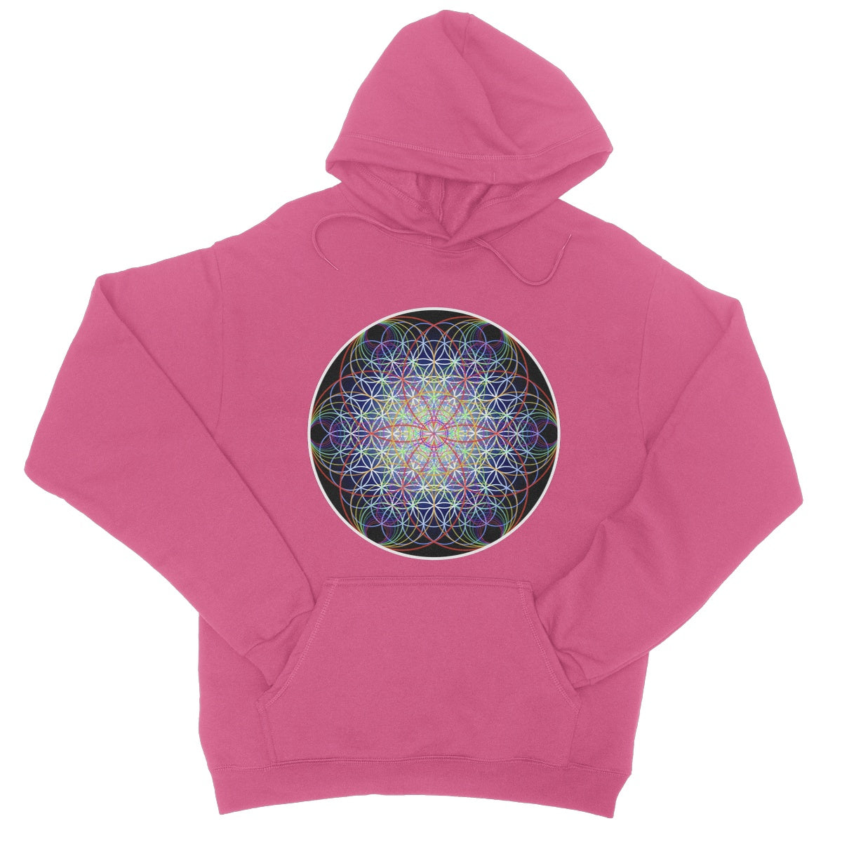 Sound Waves Resonating within the Flower of Life College Hoodie