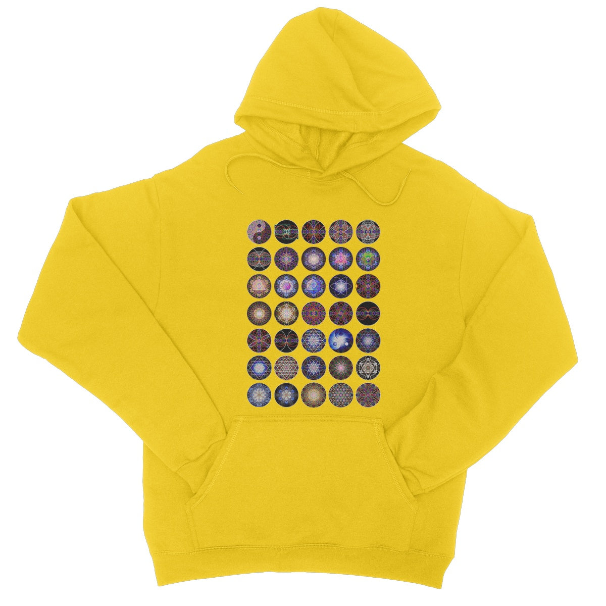 35 Sound Waves Clear including the Platonic Solids College Hoodie