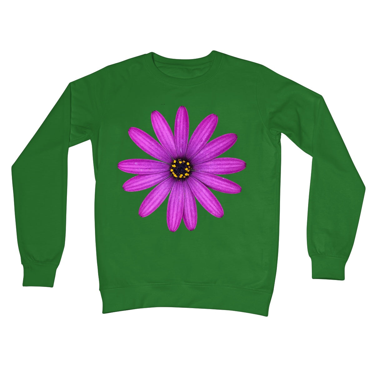 Pink Flower 'Osteospermum Tresco Purple' Crew Neck Sweatshirt