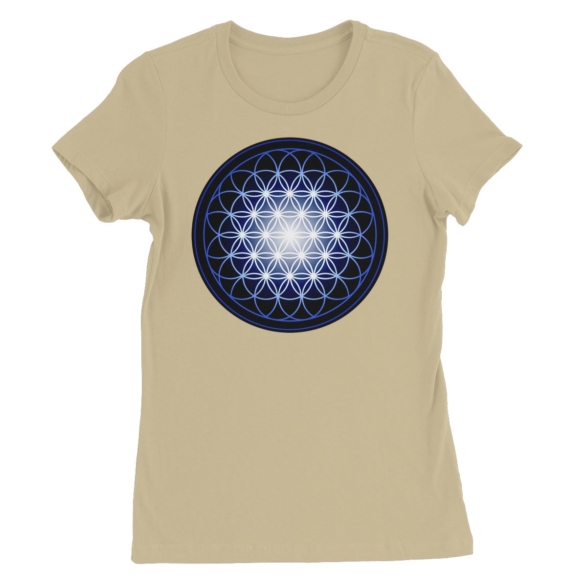 Flower of Life in Blue Women's T-Shirt - Nature of Flowers