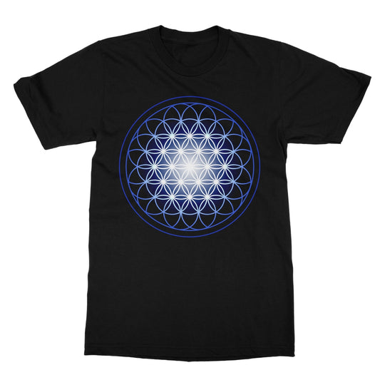 Flower of Life in Blue T-Shirt - Nature of Flowers