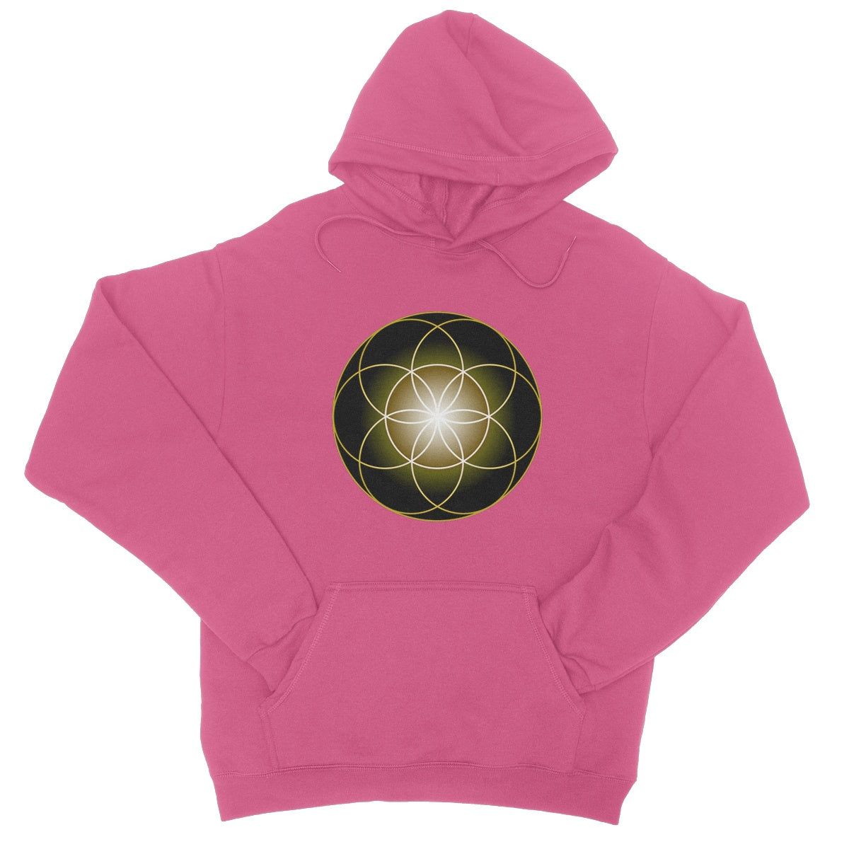 Seed of Life in Gold College Hoodie - Nature of Flowers