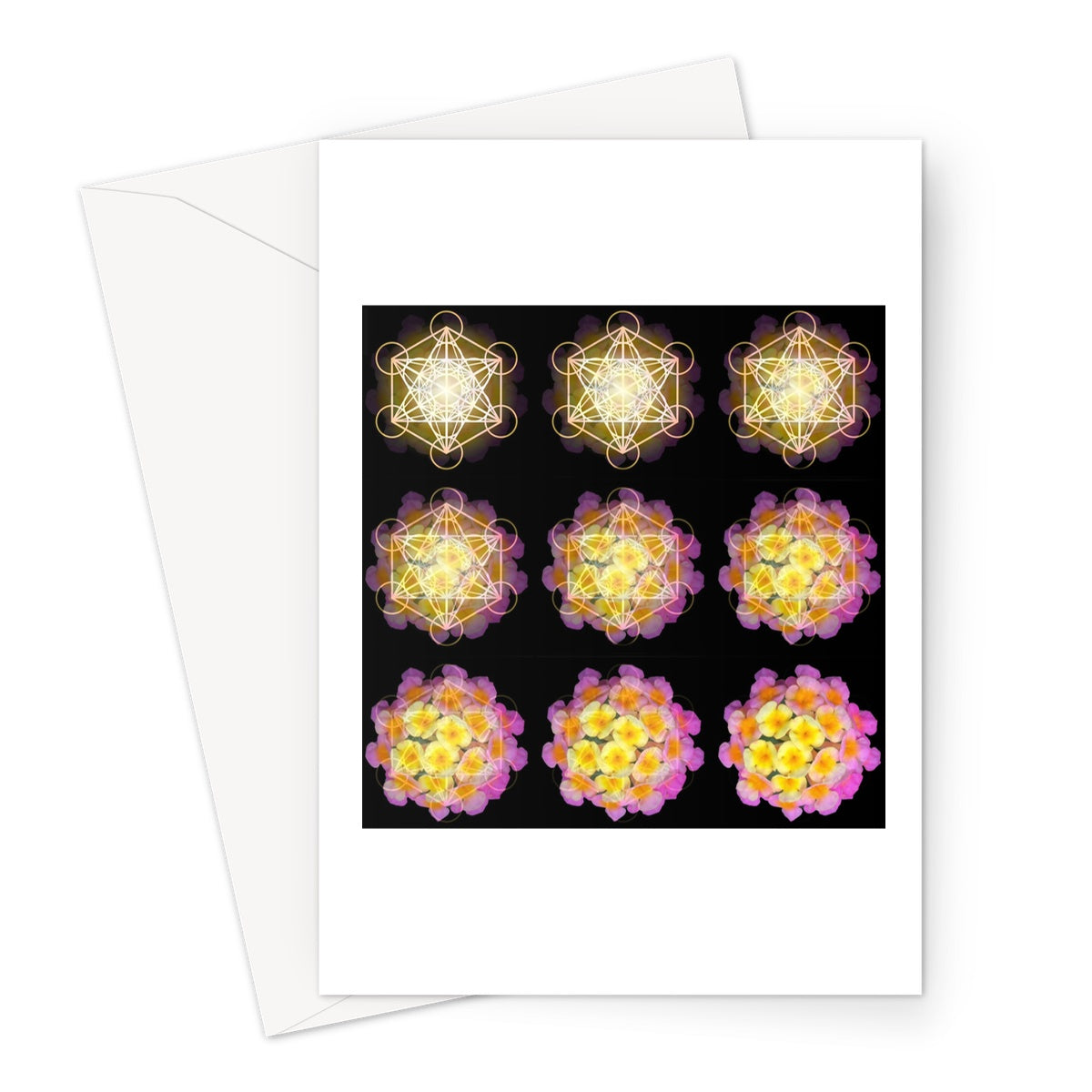 The Geometry of a Flower 2 Greeting Card