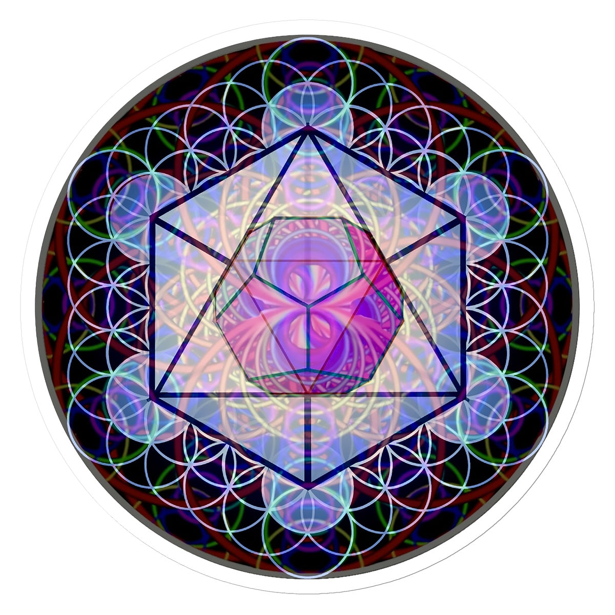 The Platonic Solid Dodecahedron Sticker