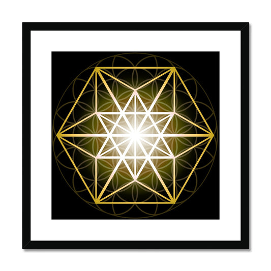 vector equilibrium in Gold Print Framed & Mounted Print