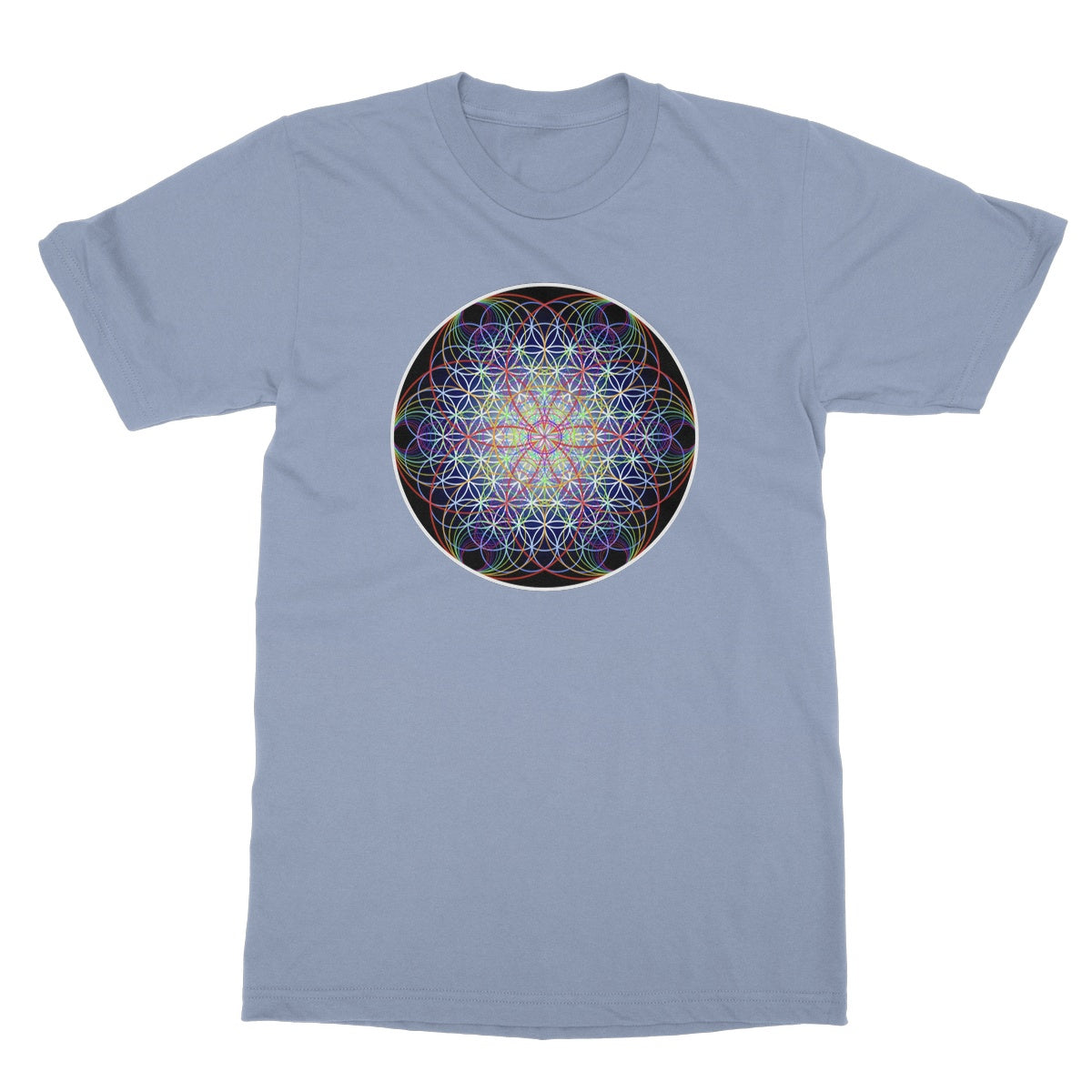 Sound Waves Resonating within the Flower of Life Softstyle T-Shirt