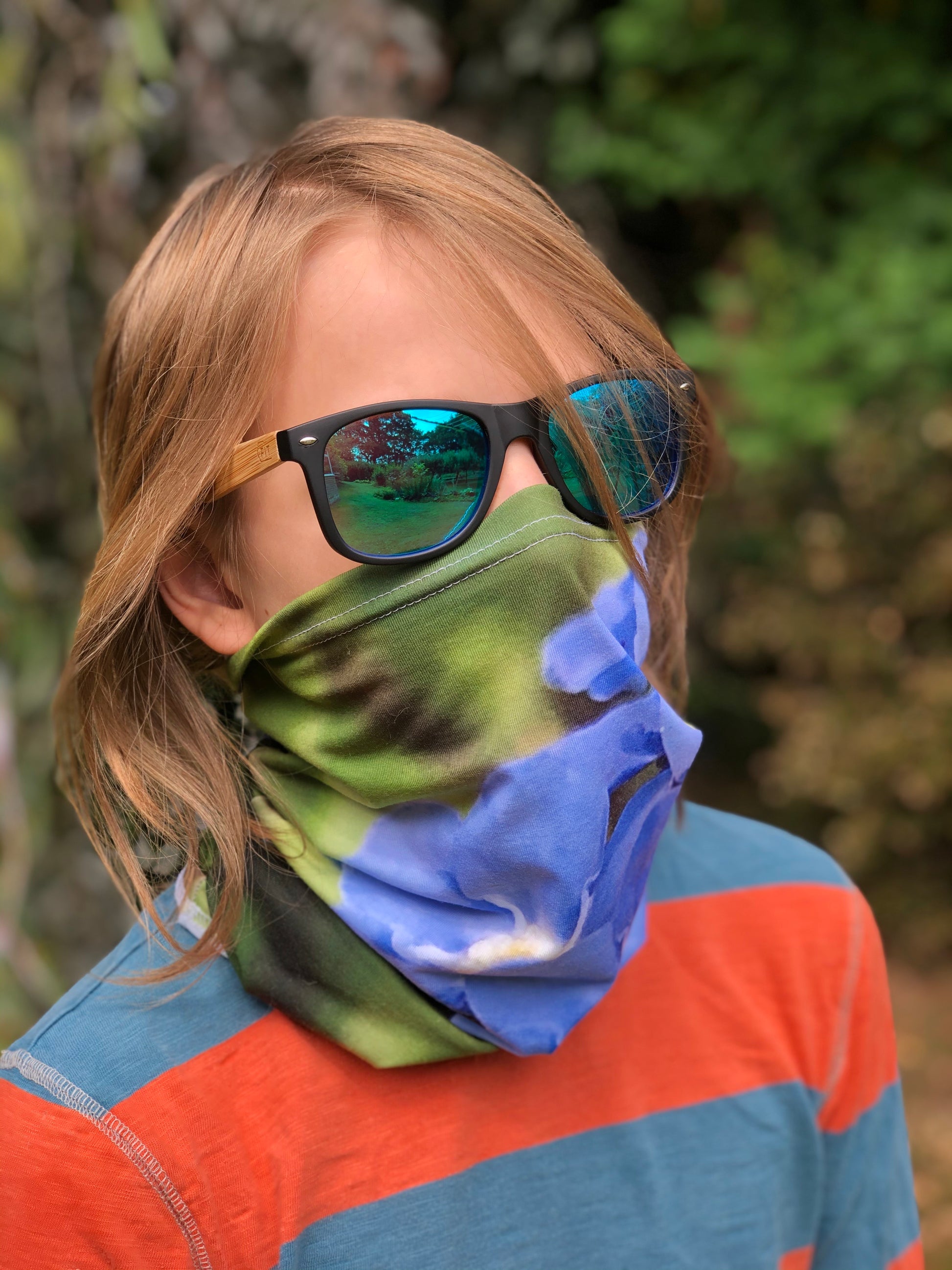 Blue Forget Me Not Flower Neck Gaiter - Nature of Flowers