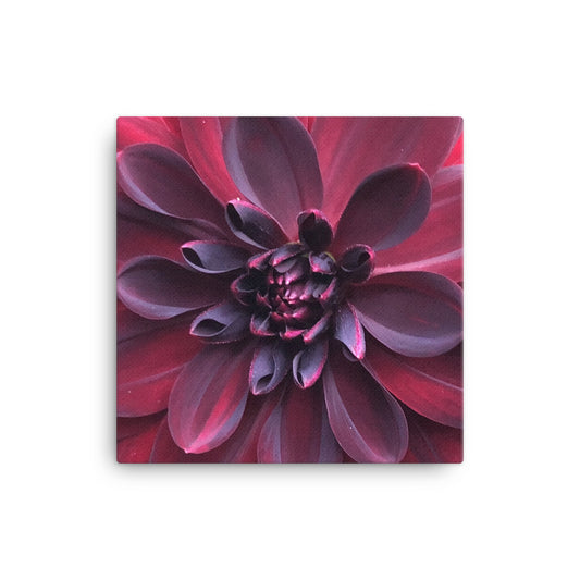 "Into the Darkest Shades" Purple Red Flower Canvas - Nature of Flowers