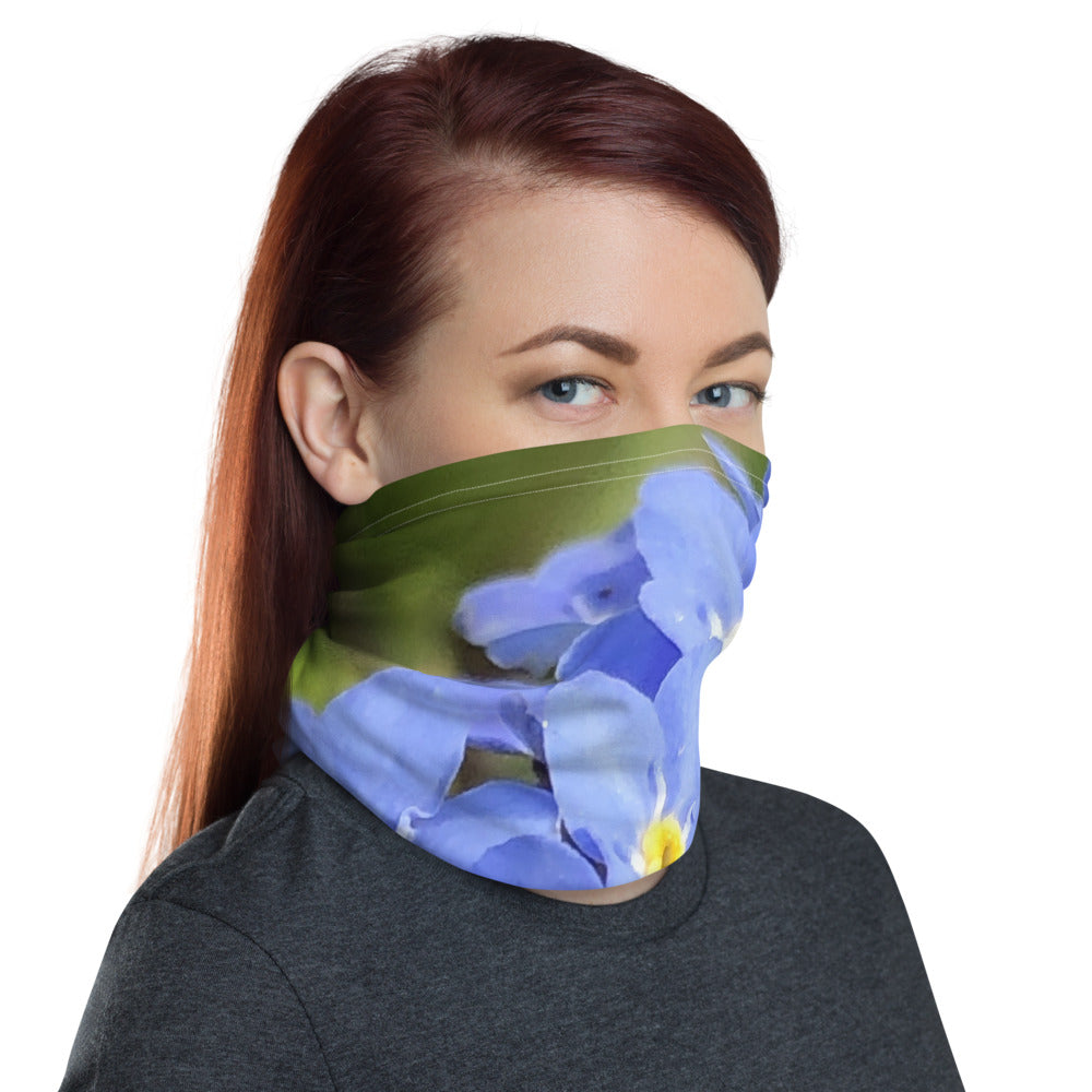 Blue Forget Me Not Flower Neck Gaiter - Nature of Flowers