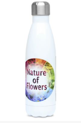 "The Rainbow Effect in Bloom" Yellow Orange Pink Flower 500ml Water Bottle - Nature of Flowers